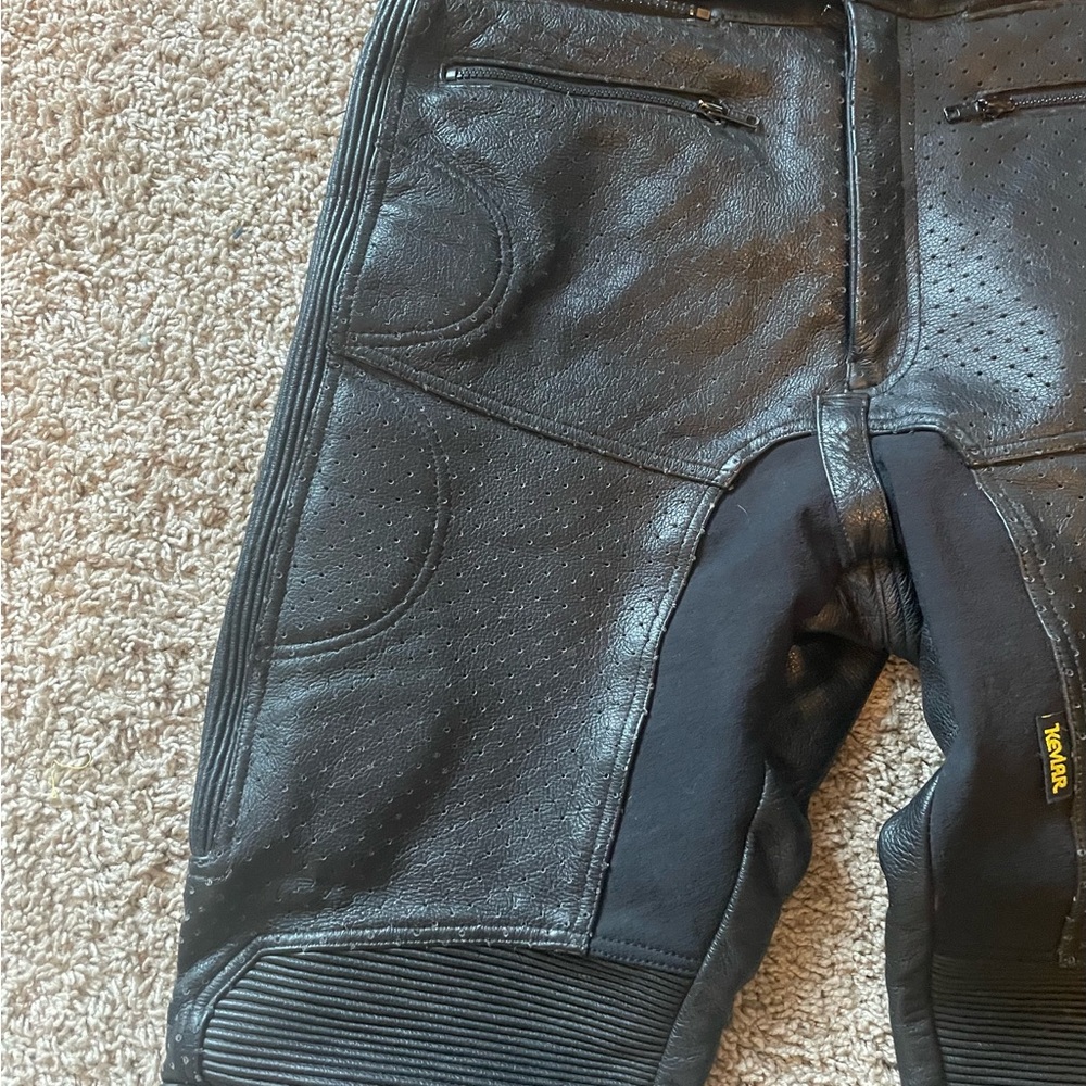 Field Sheer Men’s Vintage All Leather Motorcycle Pants In Sz 36 - Picture 5 of 15